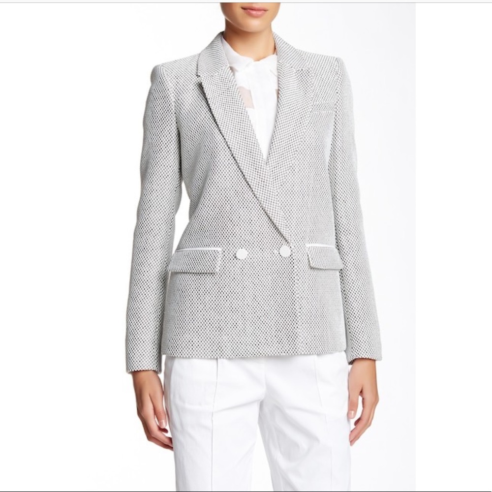 Rebecca Taylor Black White Blazer Size 8
